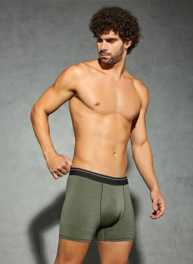 Technosport Men Solid 4-Way Stretch Trunks